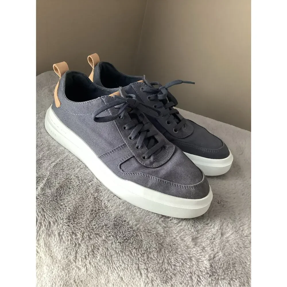 Cole Haan grandpro rally‎ canvas court sneaker gray mens size 8